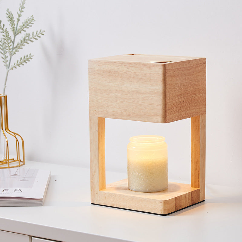 Wooden Candle Lamp Dimmable Candle Warmer Lamp