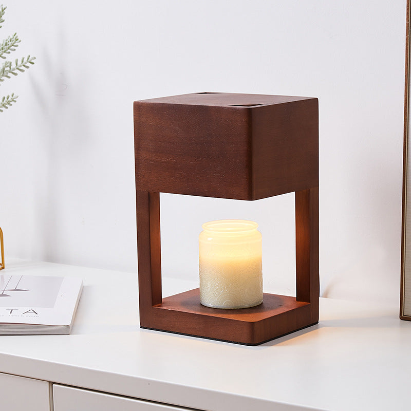 Wooden Candle Lamp Dimmable Candle Warmer Lamp