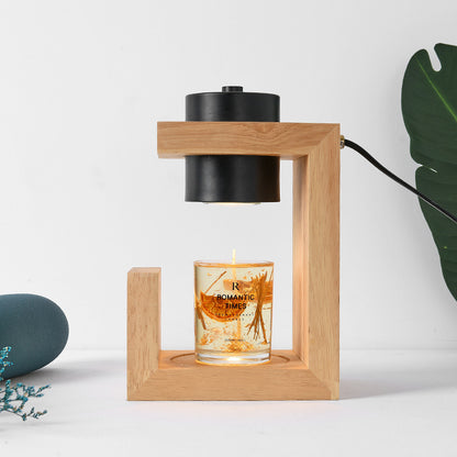 Nordic Wood Style Aromatherapy Candle Warmer Lamp